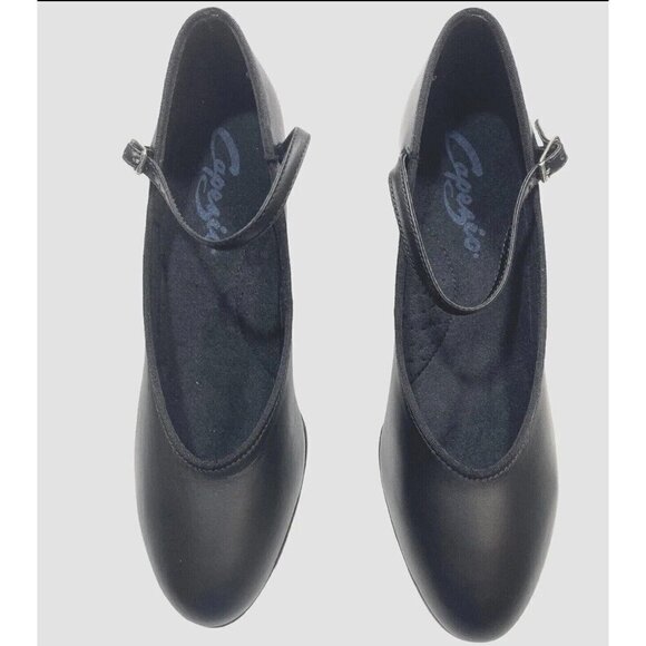 CAPEZIO 650 Footlight Character Shoes Various Adult Sizes Black 2" Heels NEW - Picture 2 of 9